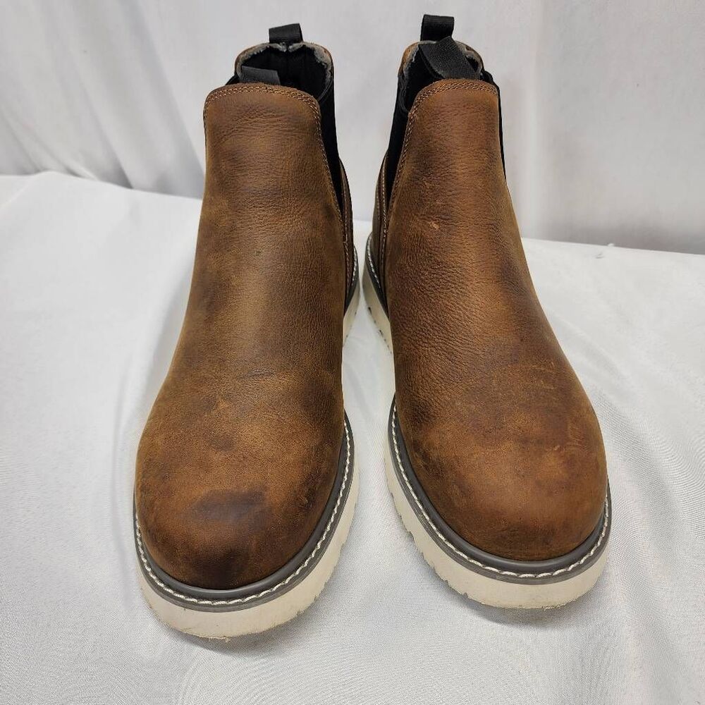 Wolverine Chelsea Soft Toe Work Boots Brown Leather Waterproof Mens 12M - Picture 5 of 10